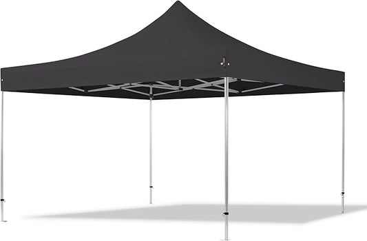 TOOLPORT 13x13 ft PES 800 Pop up Canopy Professional Aluminium 1.6 in., Black