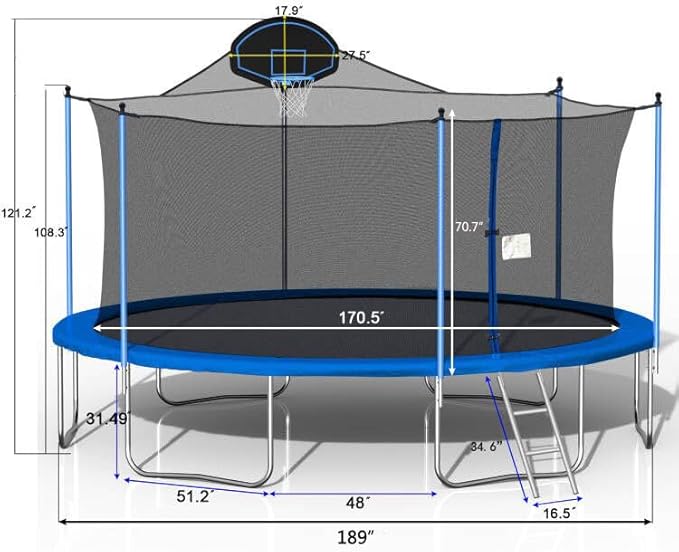 Trampoline with Outdoor Bounce Bed