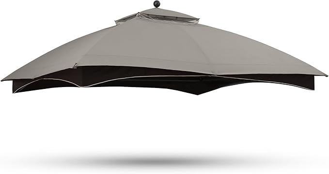 ABCCANOPY Gazebo Replacement Canopy Top for Lowe's Allen Roth #GF-12S004B-1, Gray