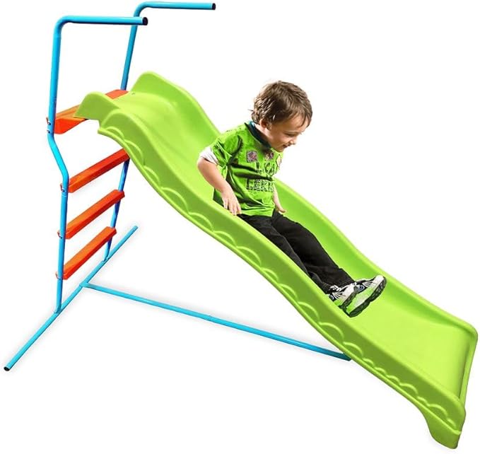 6-Foot Wavy Kids Slide, Indoor or Outdoor, 100lb Weight Limit (Ages 3 to 6)