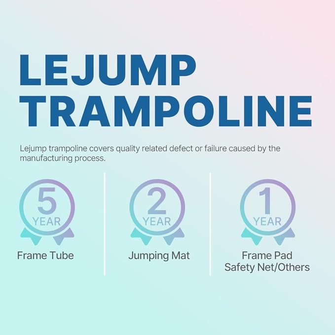 LeJump Outdoor Springless Trampolines 14FT 10FT Non-Spring ASTM Approved Recreational Big Trampoline with Enclosure Net Best Choice Outdoor Trampoline for Adults and Kids