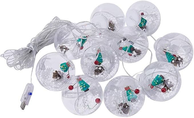 Wish Ball Curtain Lights: 118 in x 27.5 in LED Color - Changing String Lights. 8 Modes, Timer Function. Wish Balls with Built - in Christmas Tree Decorations.