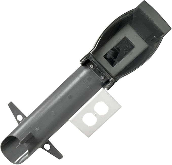 iMBAPrice IMBA-GPD19GR 19.5" Silver Grey Outdoor Power Post Enclosure, Weatherproof in-Use Electrical Outlet Stake for Garden & Landscape Lighting, Built-in Stabilizers Outlet Box with Cover, 1-Pack