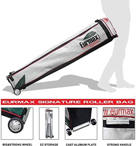 Eurmax USA Standard 5'x5' Patio Pop Up Canopy Tent Commercial Instant Canopies with Heavy Duty Roller Bag,Bonus 4 Sand Weights Bags (Burgundy)