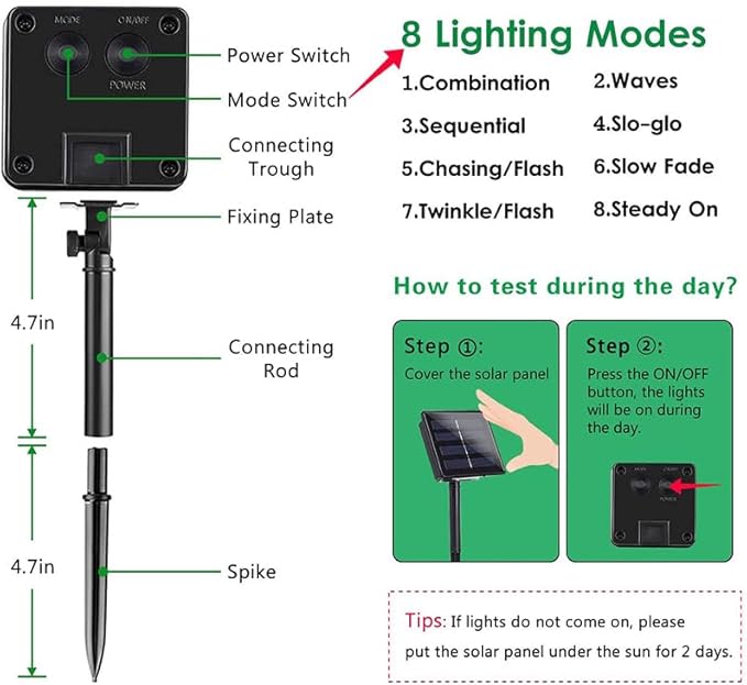 Upgraded 6 Pack 240FT 600 LED Solar Christmas Lights Outdoor Solar String Lights with 8 Lighting Modes Waterproof Solar Fairy Lights for Garden Yard Patio Christmas Tree Decoration (Multicolor)