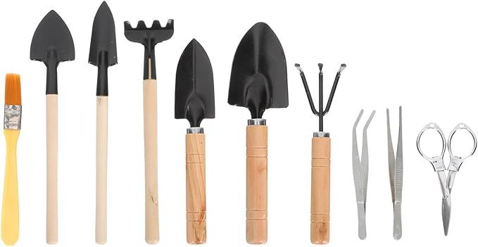 10 Pcs Mini Succulent Planting Tools and Gardening Kit for Transplanting and Caring Bonsai Flowers Compact Plant Growing Tools for Indoor Outdoor Use
