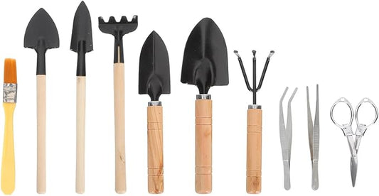 10 Pcs Mini Succulent Planting Tools and Gardening Kit for Transplanting and Caring Bonsai Flowers Compact Plant Growing Tools for Indoor Outdoor Use