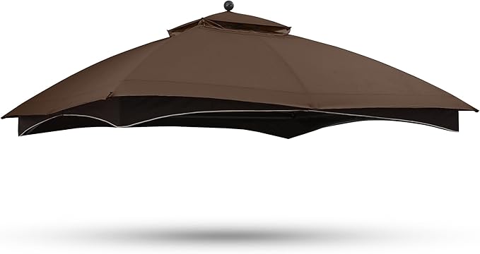 ABCCANOPY Gazebo Replacement Canopy Top for Lowe's Allen Roth #GF-12S004B-1, New Brown
