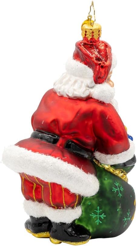 Christopher Radko Hand-Crafted European Glass Christmas Tree Decorative Ornament, 2025 Santa's Yearly Gift Drop