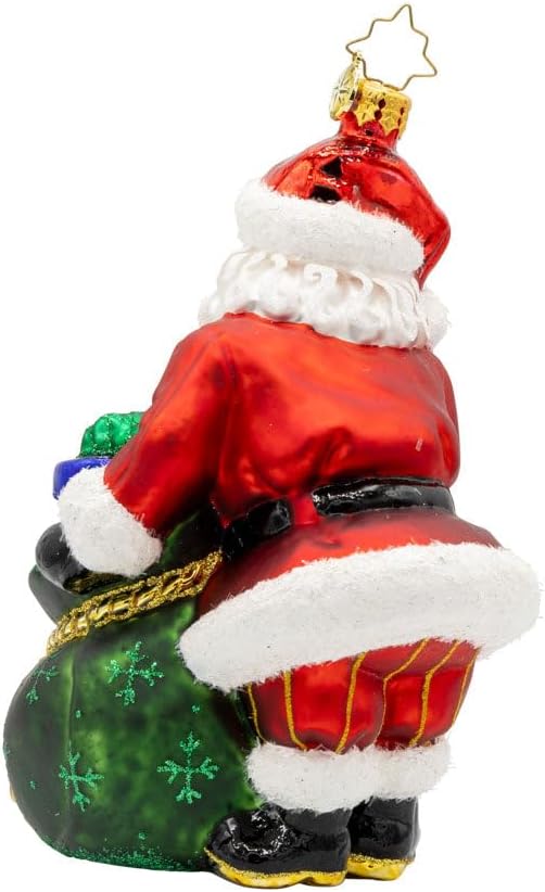Christopher Radko Hand-Crafted European Glass Christmas Tree Decorative Ornament, 2025 Santa's Yearly Gift Drop