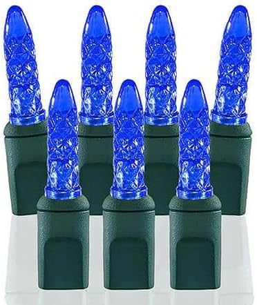 Pro Christmas M5 LED Christmas Lights - 100 Count Mini 5mm String Lights - Professional Grade Indoor/Outdoor Commercial Holiday Light Set for Trees, Bushes, & Décor - Blue
