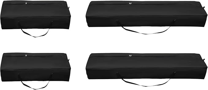 GARTOO 4 Storage Bags with Handles, Double Zipper Portable Bags for Tents Poles & Top Covers, Suitable for 20' x 40' Party Tents, Waterproof and Durable, Black