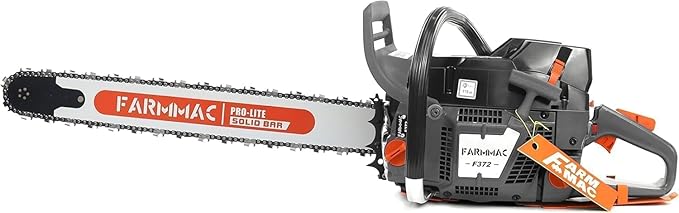 FARMMAC F372 Gas Chainsaw, 71cc 2-Cycle Gasoline Power Chain Saws, 4.1KW 5.5HP for Professional Logging Work, All Parts Compatible with Husqvarna 372X
