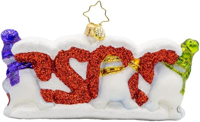 Christopher Radko Hand-Crafted European Glass Christmas Tree Decorative Ornament, 2025 Snow Day