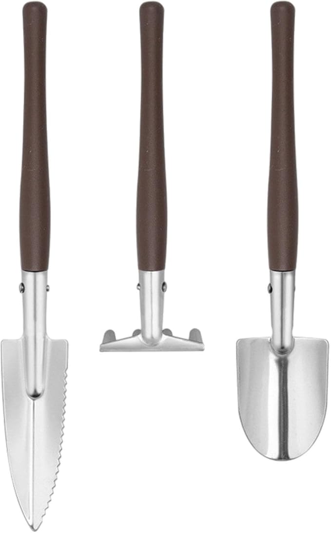Mini Garden Tools Stainless Steel Planting Set with Ergonomic Handles for Indoor Outdoor Gardening