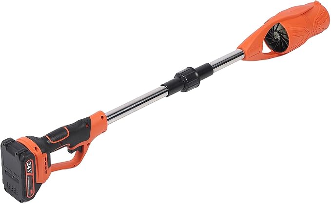 Cordless Electric Leaf Blower ABS Battery Powered Foldable Handheld Leaf Blower with 1500mAh Battery and Charger for Lawn Patio Orange
