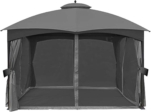 ABCCANOPY Replacement Netting Walls for 10' x 12' Gazebo, Gray