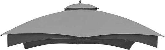 Eurmax USA High Performance Replacement Canopy Top for Lowe's Allen Roth Heavy Duty Gazebo Roof Gazebo Top with Air Vent 10X12 Cover #GF-12S004B-1, Replacement Top Only（Gray）