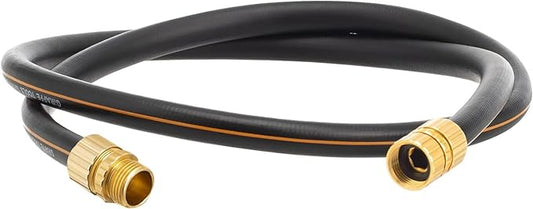 Giraffe Tools Leader Hose 5/8 x 4ft, Custom Length, No Kink, Flexible, Leakproof Water Hose, Male Female Fittings, 600 Burst PSI, 4ft, Black Orange