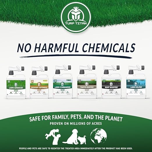 Turf Titan Root Booster Hose End (32 oz) ? Natural Liquid Probiotic for Lawn Care ? Green Booster for Lawn Maintenance ? Supports Growth & Resilience ? Covers up to 8,000 Sq Ft