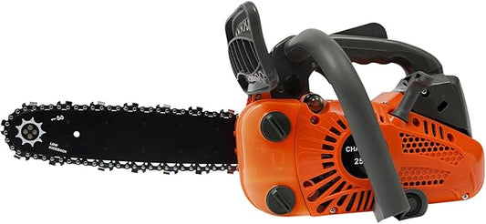 12 Inch Top Handle Gas Chainsaw,2-Stroke 25.4CC 2-Cycle Handheld Cordless Petrol Portable Gas Powered Chain Saw Little Saw Lightweight for Forest, Wood, Garden and Farm Cutting