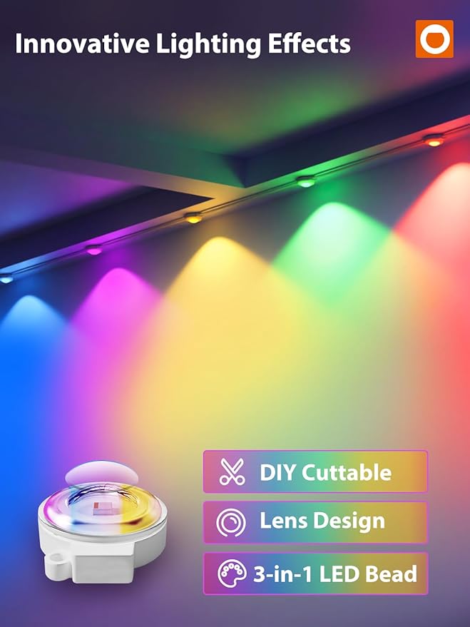addlon Permanent Outdoor Lights, 150FT with 90 Dual-LED Design, RGB & Warm White Eave Lighting, Remote & App Control, Cuttable & Extendable, IP67 Waterproof, for Halloween Décor, Christmas Light