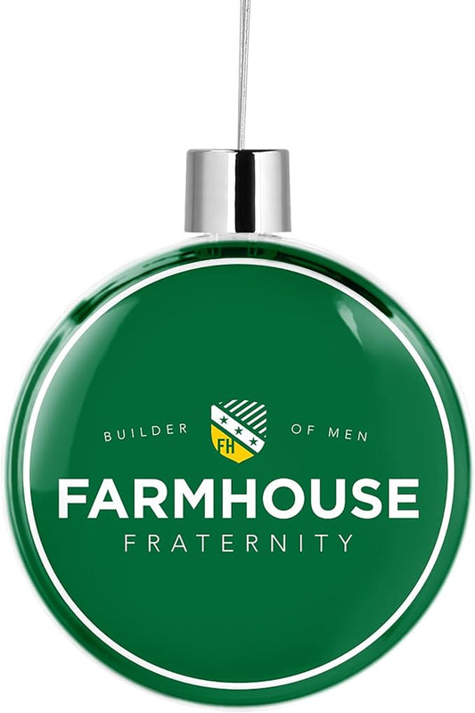 Farmhouse Round Flat Christmas Tree Ornament Decoration for Tree Party Home Holiday Decor (Farmhouse 4)