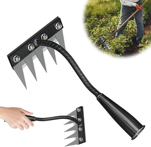 Detachable Gardening Hand Weeder Tool, 2025 New Manual Weeder Claw Remover Tool Weed Puller Tool, Manganese Steel Manual Weeder Claw Remover Tool Weeding Tools for Yard and Garden (5 Tines)