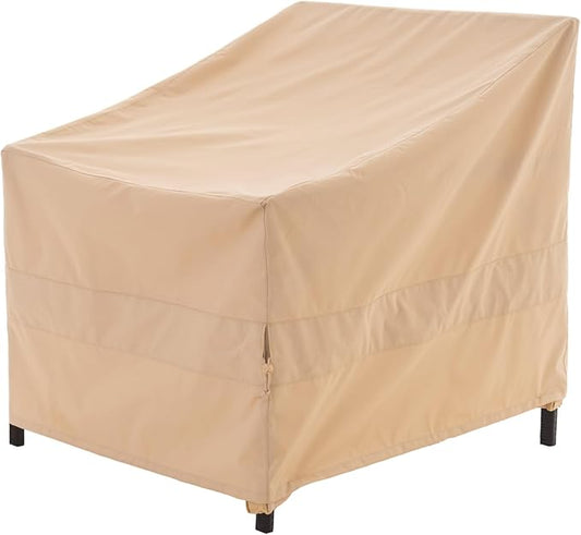 WJ-X3 Patio Chair Covers, Outdoor furniture Cover, Heavy Duty, Waterproof Patio Chair Covers, 43W x 42D x 42H, Beige, 1-Pack