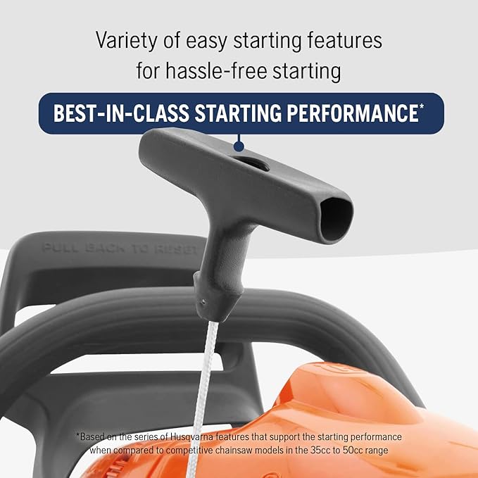 Husqvarna 435 Gas Chainsaw, 40-cc 2.2-HP, 2-Cycle X-Torq Engine, 16 Inch Chainsaw with Smart Start, For Wood Cutting and Tree Trimming, 970612116
