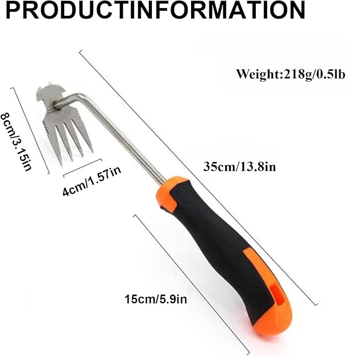 Weed Puller Tool,2025 New Portable Garden Weeder Puller Tool,Weeding Artifact Uprooting Weeding Tool 4 Teethes Dual Purpose Manual Hand Weeders Tool for Gardening Vegetable Backyard Farm Planting