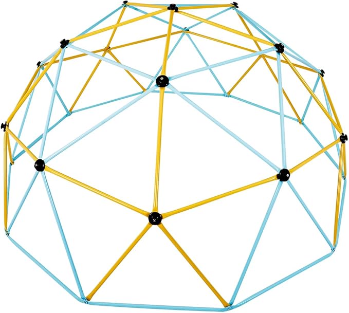 VEVOR Climbing Dome, 10FT Jungle Gym Play Center for Kids 3 to 10 Years Old, Geometric Dome Climber Supports 750LBS and Easy Assembly, with Climbing Grip, Outdoor Backyard Play Equipment for Kids