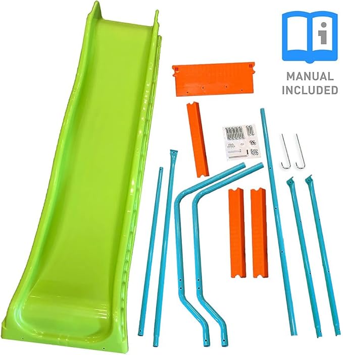 6-Foot Wavy Kids Slide, Indoor or Outdoor, 100lb Weight Limit (Ages 3 to 6)