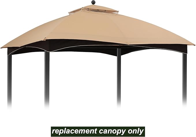 ABCCANOPY Riplock Gazebo Replacement Canopy Top for Lowe's Allen Roth #GF-12S004B-1, Beige