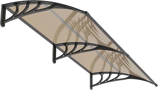 Awning for Door Entrance,35x80 inches Window Awnings for Doors Canopy Polycarbonate Cover Patio Door Awning UV Rain Snow Sunlight Protection Hollow Shee