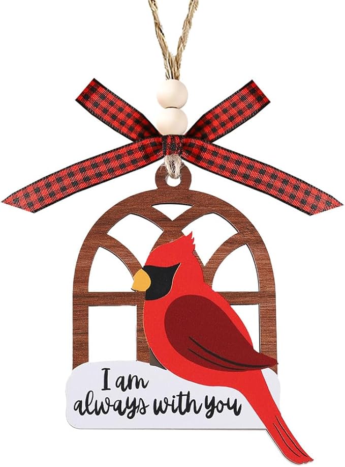 Tesuivra Cardinal Christmas Ornaments for Christmas Tree Decor - Red Cardinal Keepsake Decorative Hanging Ornament - Memorial Gifts for Loss of Loved One