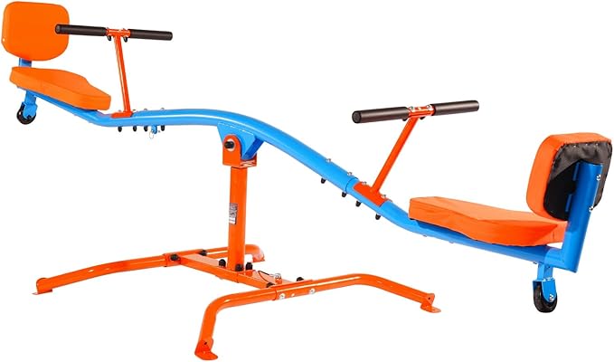 VEVOR Seesaw Teeter Totter for Kids Outdoor, 300 lbs Load Capacity, Sit and Spin Teeter Totter with Easy-Grip Handles, Playground Equipment with Swiveling 360 Degrees Rotating for Children Aged 3+