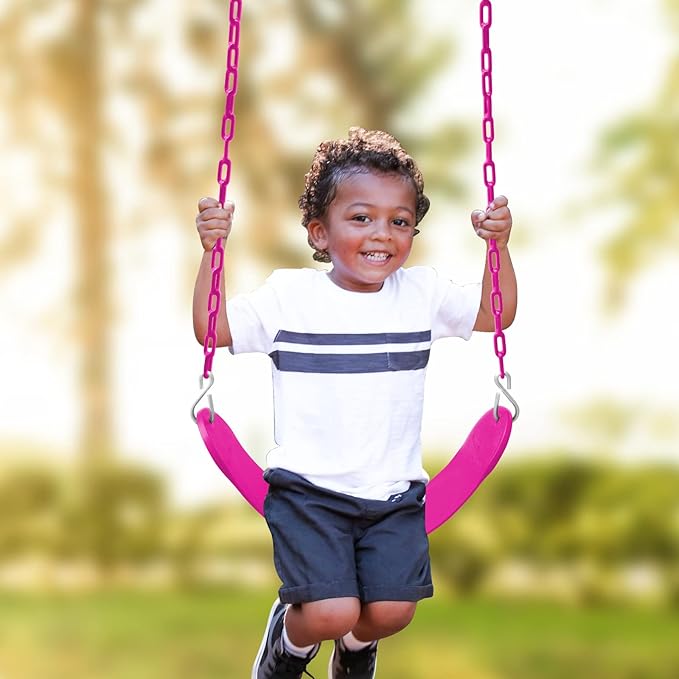 Toddler Swing Set for Outside - High Back Full Bucket Seat with 4 Hanging Straps and Hooks for Kids, Infants, Baby - Outdoor Tree Swing