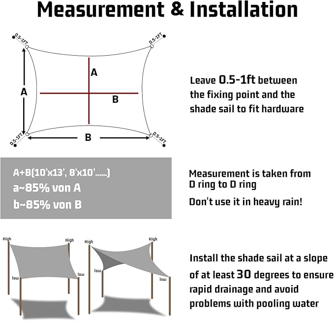 LOVE STORY Right Triangle 12'x12'x17' Waterproof Sun Shade Sail Canopy UV Block for Outdoor Patio Backyard Carport,Sand(We Make Custom Size)
