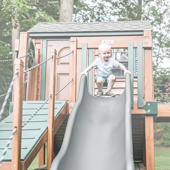 Avalanche Slide for Playsets – Seamless, Heavy-Duty & Safe Fun, Blue | TUSK Strong℠ (Gray, 6 ft)