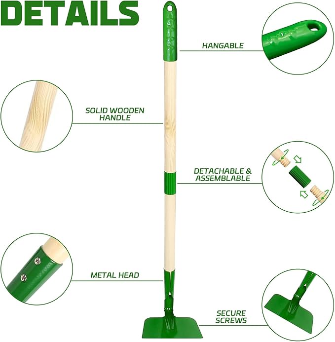 Kids Gardening Tools Set,8Pcs Wheelbarrow Set for Kids with Shovel, Rake, Leaf Rake,Summer Outdoor Backyard Farm Digging Weed Toys Beach, Sand, Garden Play Set Birthday Gift for Boys Girls