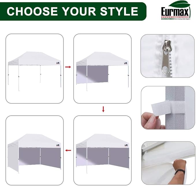 Eurmax USA 10'x15' Pop Up Canopy Tent Commercial Instant Canopies with Heavy Duty Roller Bag,Bonus 4 Sand Weights Bags (Turquoise)