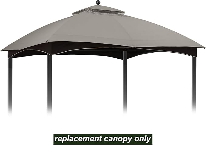 ABCCANOPY Gazebo Replacement Canopy Top for Lowe's Allen Roth #GF-12S004B-1, Gray