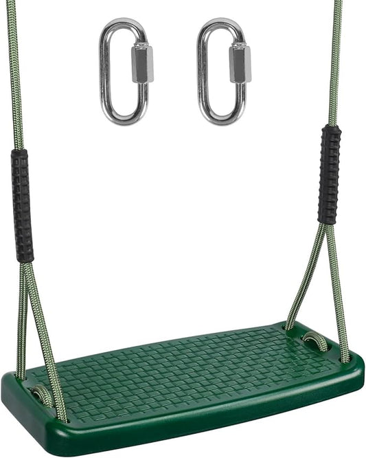 Plastic Swing Set Heavy Duty Replacement,with Adjustable Rope Non-Slip Hanging Tree Swing£¬Children's Swing Seat Accessories Indoor Outdoor Backyard Playground(Green