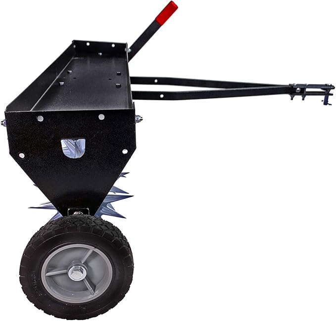Brinly SAT2-40BH-P Tow Behind Spike Aerator with Transport Wheels, 40 - Carbon