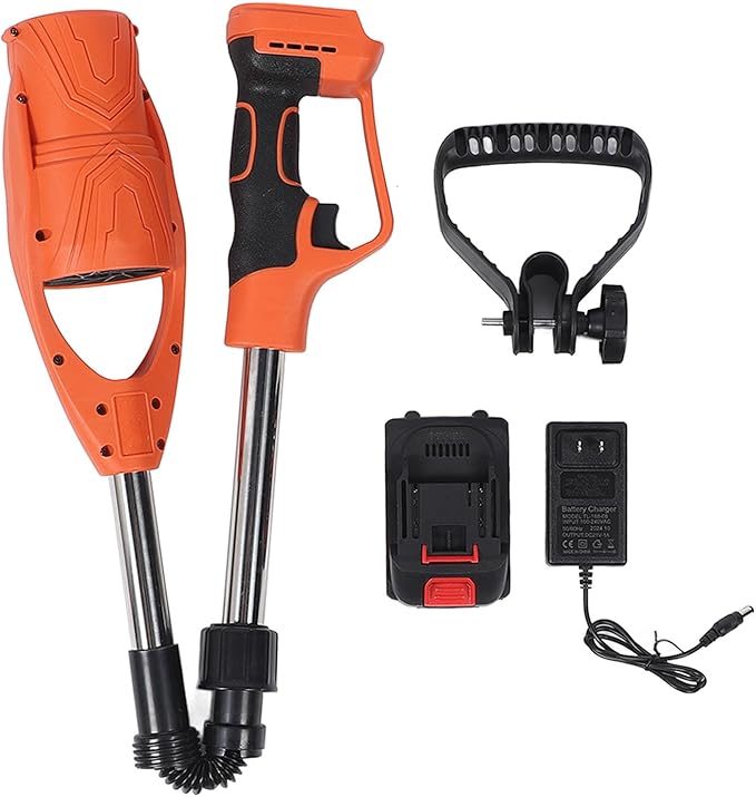 Cordless Electric Leaf Blower ABS Battery Powered Foldable Handheld Leaf Blower with 1500mAh Battery and Charger for Lawn Patio Orange