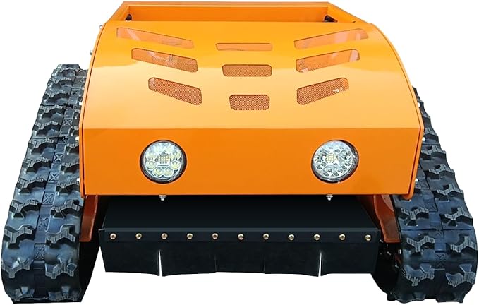 Remote Control Robotic Lawn Mower, Automatic Track for 45° Slope, 6HP at 3600 RPM, 21.7" Cutting Width Cutting Range 0.4-5.1in, All Terrain Grass Cutter Yard Mower USA Stock