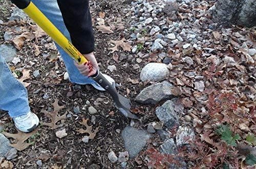 Spear Head Spade SHFD3 40 Red Garden Spade Shovel - Gardening Shovel with a 9 x 11 Beveled Blade, Steel-Reinforced Fiberglass Long Handle & Cushioned D-Grip - Digging Spade for Planting