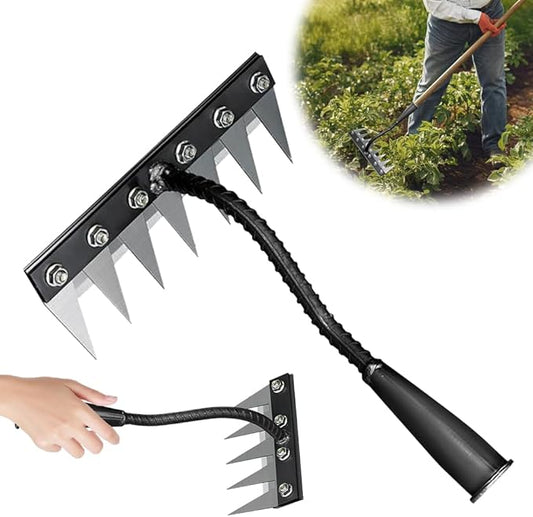 Detachable Gardening Hand Weeder Tool, 2025 New Manual Weeder Claw Remover Tool Weed Puller Tool, Manganese Steel Manual Weeder Claw Remover Tool Weeding Tools for Yard and Garden (7 Tines)
