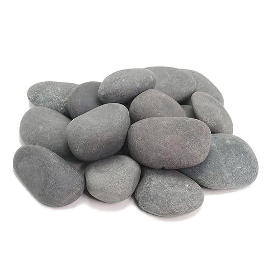 20LB Black Stones Pebbles River Rocks, Natural Beach Pebbles, 2-3" Garden Decorative Stones-2-3 Large Plant Rocks,Ideal for Aquarium, Home Decor